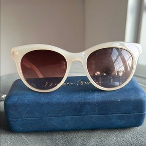 Cream Sunglasses with Brown Lenses